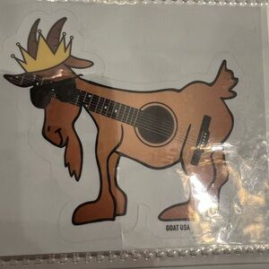 GOAT USA Sticker with Guitar Design